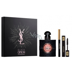 Yves Saint Laurent Opium Black perfumed water for women 50 ml + mascara 2 ml + eye pencil 0.8 g, gift set