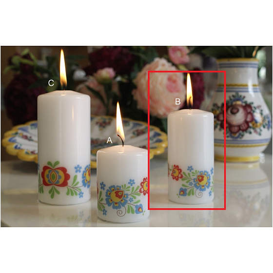 Lima Slovácko Candle with cylinder 50 x 100 mm 1 piece
