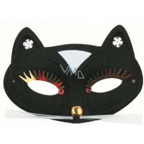 Mask ball cat black 17 cm