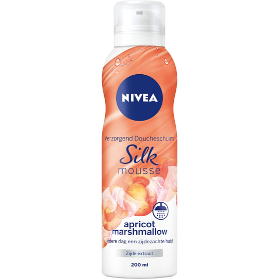 Nivea Silk Mousse Apricot Marshmallow care shower foam 200 ml