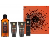 Erbario Toscano Black pepper perfumed water for men 7.5 ml + aftershave 30 ml + shaving cream 30 ml + shower gel 125 ml, luxury cosmetic set