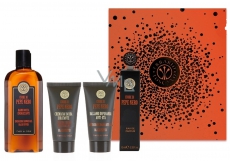 Erbario Toscano Eau de Toilette Spray 7.5ml + Anti Age After Shave Balm 30 ml + Shaving Cream 30 ml + - Shower Gel 125 ml, Luxury Cosmetic Set for Men
