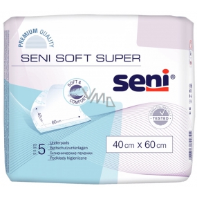 Seni Soft Super hygienic absorbent pads 4 drops, 40 x 60 cm 5 pieces