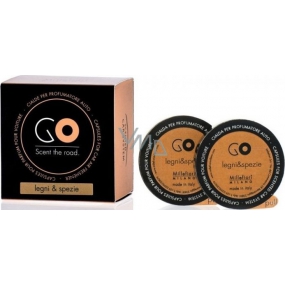 Millefiori Milano Go Legni & Spezie - Wood and spices car fragrance refill, smells up to 2 months 2 x 13 g