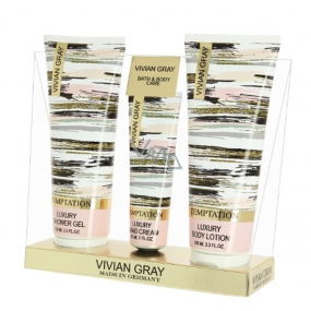 Vivian Gray Temptation - Temptation luxury body lotion 100 ml + shower gel 100 ml + hand cream 30 ml, cosmetic set