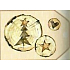 Nekupto Christmas gift cards Tree trunk with tree, star and heart 5.5 x 7.5 cm 6 pieces