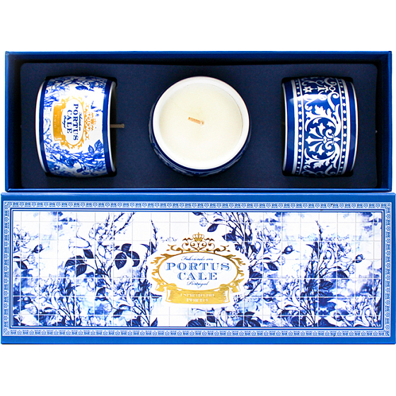 Castelbel Gold & Blue candles 3 x 70 g, set