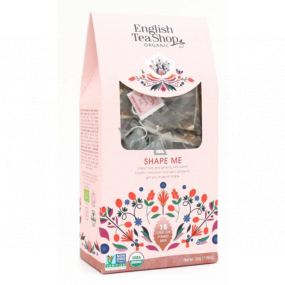 English Tea Shop Bio Wellness Shape me 15 pieces of biodegradable tea pyramids 30 g