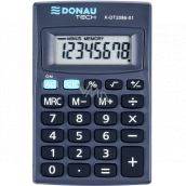 Donau Tech Pocket Calculator 8 digits black 127 x 104 x 8 mm
