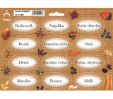 Arch Stickers for sprigs Juta colour print Bedrovnik 22 x 16 cm SK