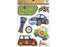 Wall sticker Racing cars-track 38 x 30 cm