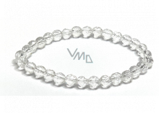 Crystal Aqua aura angel facet bracelet elastic natural stone, bead 6 mm / 16 - 17 cm, stone stones