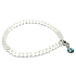 Crystal matt + Blue Eye removable pendant, bracelet elastic natural stone, ball 4 mm / 16 - 17 cm, stone stones