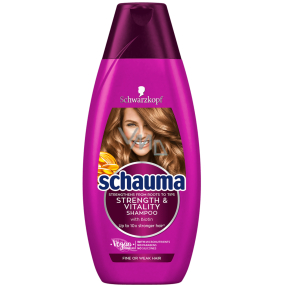 Schauma Strength & Vitality shampoo with micronutrients and biotin for fine to weak hair 350 ml