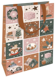 Nekupto Gift paper bag with embossing 17,5 x 11 x 8 cm Christmas elements