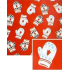 Nekupto Christmas Wrapping Paper 70 x 500 cm Red, Gloves