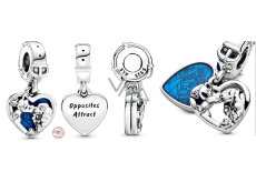Charm Sterling silver 925 Disney Lady and Tramp, bracelet pendant