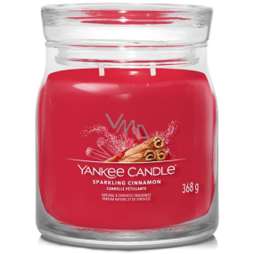 Yankee Candle Sparkling Cinnamon - Sparkling Cinnamon scented candle Signature medium glass 2 wicks 368 g