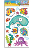 Decorative stickers Ocean, purple octopus 26 x 42 cm