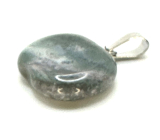 Agate grey Apple of knowledge pendant natural stone 1,5 cm, brings success in life
