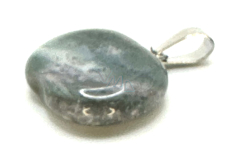 Agate grey Apple of knowledge pendant natural stone 1,5 cm, brings success in life