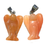 Red Agate Guardian Angel Pendant Natural Stone 2 - 2.2 cm, provides courage and strength