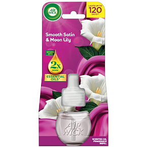 Air Wick Essential Oils Soft Satin and Moon Lily Electric Air Freshener Refill 19 ml