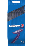 Gillette2 ready-made disposable razors 5 pieces for men in a bag