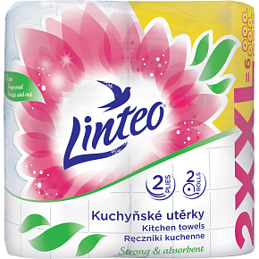 Linteo XXL 2-ply kitchen paper towels, 2× 30 m, 2 rolls