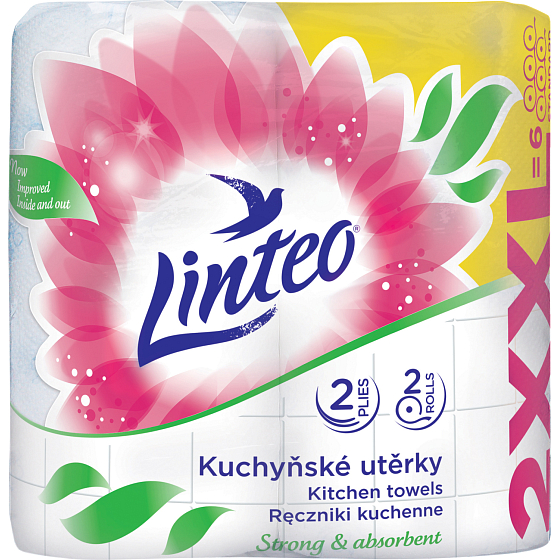 Linteo XXL 2-ply kitchen paper towels, 2× 30 m, 2 rolls