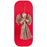 Burlap angel brown 16 cm