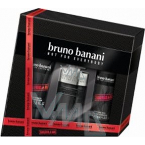Bruno Banani Dangerous shower gel for men 50 ml + eau de toilette 30 ml + deodorant spray 50 ml, gift set