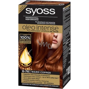 Syoss Oleo Intense Color hair dye without ammonia 6-76 Warm Copper