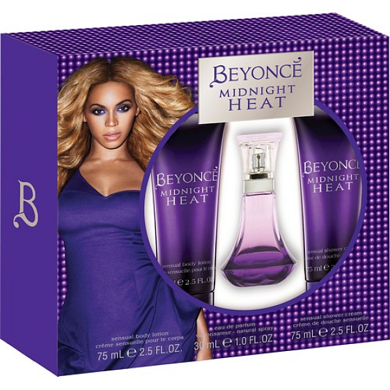 Beyoncé Midnight Heat perfumed water 30 ml + body lotion 75 ml + shower gel 75 ml, gift set