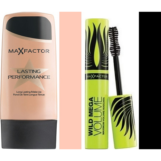 Max Factor Lasting Perfomance make-up 101 Ivory Beige 35 ml + Wild Mega Volume mascara black 11 ml