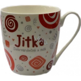 Nekupto Twister mug named Jitka red 0.4 liter