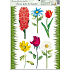 Window foil without glue grass and flowers Type 3 42 x 30 cm