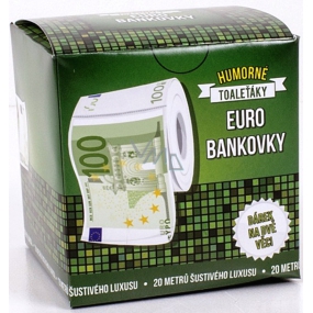 Albi Funny toilet paper Like Euro banknote, 20 meters of rusty luxury, Gift toilet paper