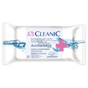 Cleanic Antibacterial wet refreshing wipes 15 pieces