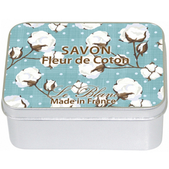 Le Blanc Cotton - Fleur De Coton natural solid soap in a box of 100 g