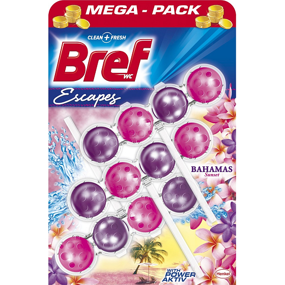 Bref Escapes Power Bahamas Sunset WC block 3 x 50 g