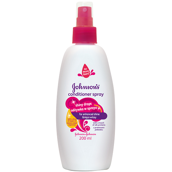 Johnsons Shiny Drops conditioner for shiny and silky fine hair spray 200 ml