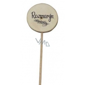 Bohemia Gifts Wooden Herb Marker with Print - Rosemary, Circle Diameter is 5 - 8 cm