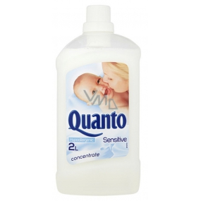 Quanto Sensitive concentrated fabric softener means for softening clothes and easy ironing 2 l