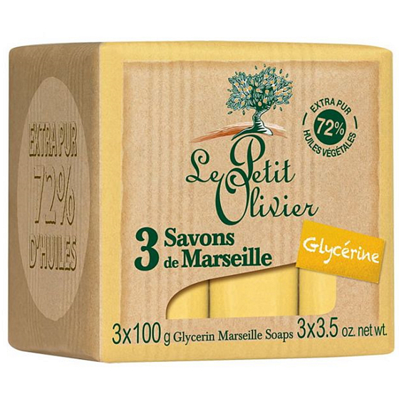 Le Petit Olivier Glycerin Mairseill toilet soap 3 x 100 g