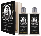 Bohemia Gifts Gentleman Olive oil shower gel 250 ml + hair shampoo 250 ml, book cosmetic set
