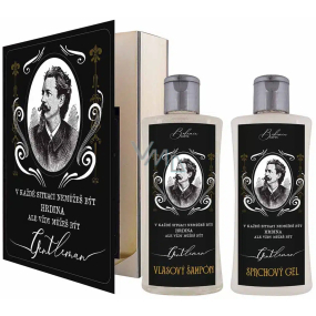 Bohemia Gifts Gentleman Olive oil shower gel 250 ml + hair shampoo 250 ml, book cosmetic set