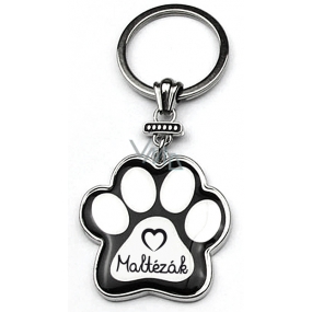 Nekupto Pets key ring in the shape of a Maltese paw 40 x 85 x 3 mm