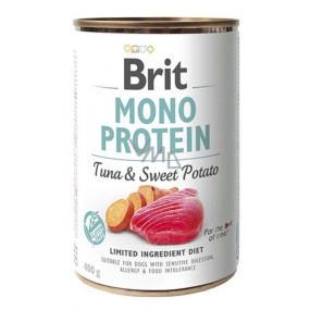 Brit Mono Protein Tuna with sweet rtambor with rabbit flavor 100% pure protein complete dog food 400 g