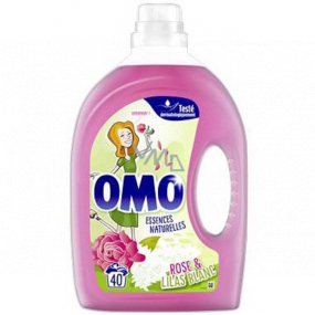 Omo Essences Naturelles Rose & Lilas Blanc universal gel for washing, white and colorfast laundry 40 doses 2 l